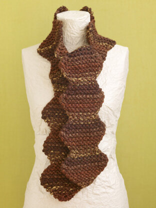 Zig Zag Remix Scarf in Lion Brand Wool-Ease Thick & Quick - 81019C