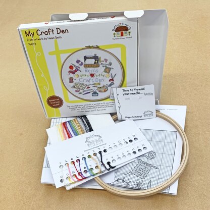 Bothy Threads My Craft Den Cross Stitch Kit - 17.5cm circle