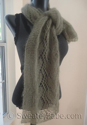 #154 Gossamer One-Ball Lace Scarf