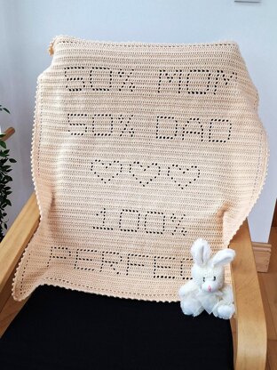 50% Mom 50% Dad 100% Perfect Filet Blanket