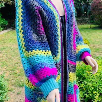 Easy Granny Hexagon Cardigan