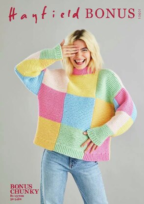 Sweater in Hayfield Bonus Chunky - 10601 - Downloadable PDF