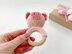 Pig crochet pattern baby rattle toy Amigurumi teether ring