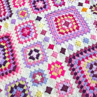 Shabby Chic Granny Square Throw