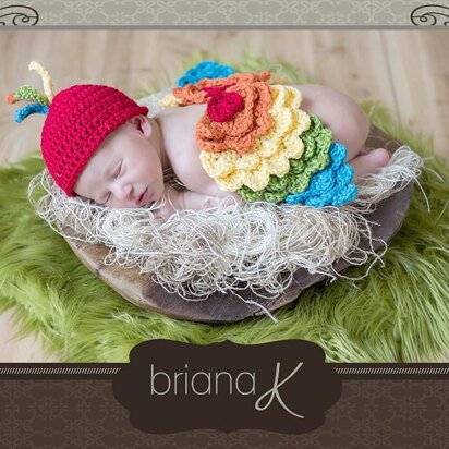 Newborn Bird with Hat/Tieback Options