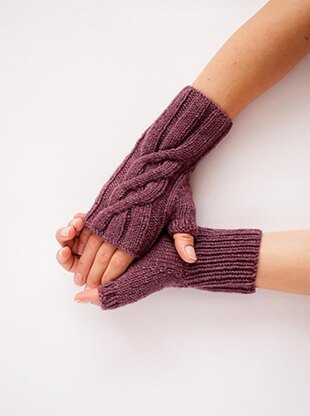 Lavender Fingerless Gloves