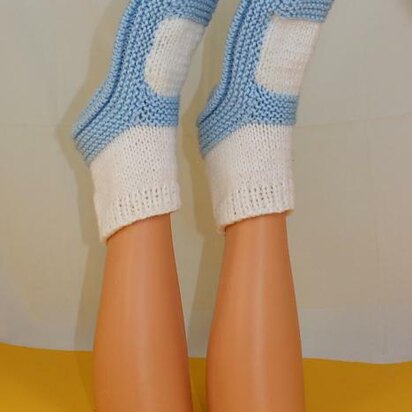 Adult Chunky Sock Slippers - knitting pattern