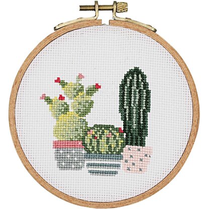 Rico Cross-Stitch Kit - Cacti - 10.5cm