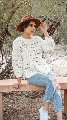 Crochet Spring Sweater - Honeysuckle Sweater