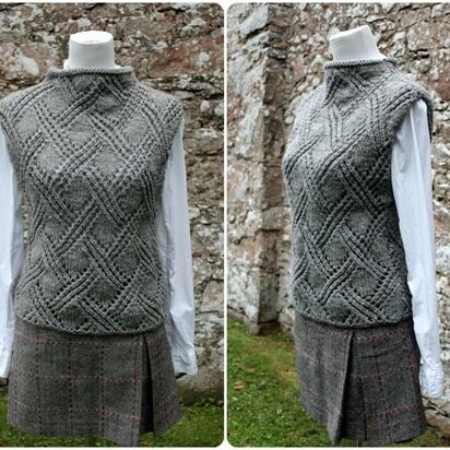 Crossing lace vest