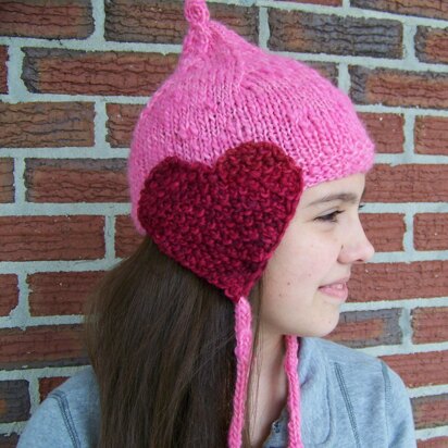 Matching hearts hat