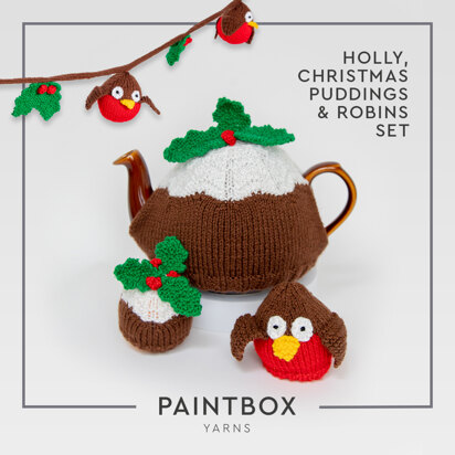 Paintbox Yarns Holly, Christmas Pudding & Robin Set PDF (Free)