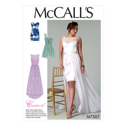 McCall's Misses' Mix-and-Match Sweetheart Dresses M7507 - Sewing Pattern