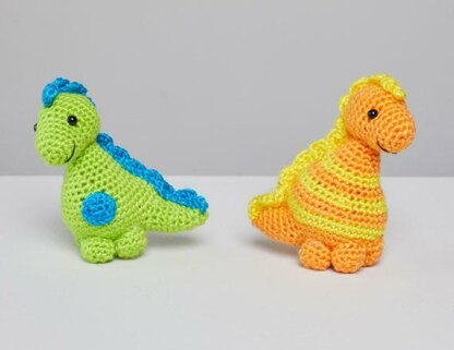 Stellan & Stanley Crochet Dinosaur in Red Heart Amigurumi - LM6283 - Downloadable PDF