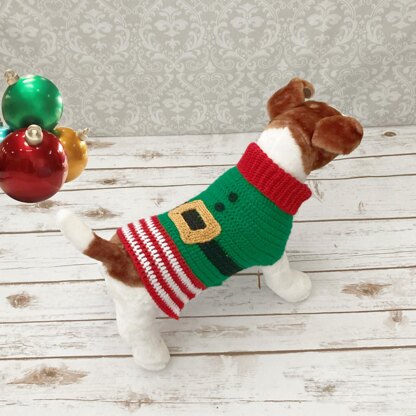 Elf Dog Sweater Crochet Pattern -485