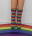 Ladies Very Easy No Heel rainbow Socks Circular