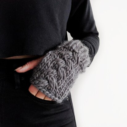 Cable Handwarmers - knitting pattern