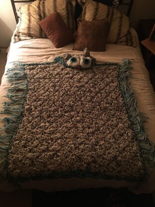 Bulky & Quick Owl Blanket