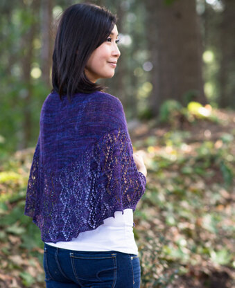 Rivoli Shawl in SweetGeorgia Merino Silk Lace - Downloadable PDF