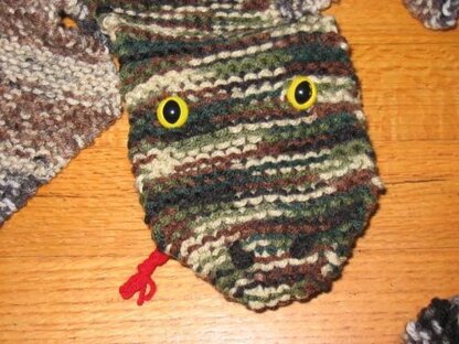 Knitted Snake Puppet Scarf