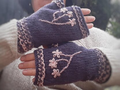 Blossom Fingerless Gloves