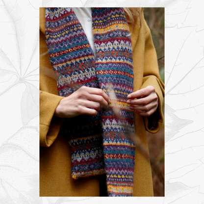 "Georgina Scarf" - Scarf Knitting Pattern For Women in Willow & Lark Woodland