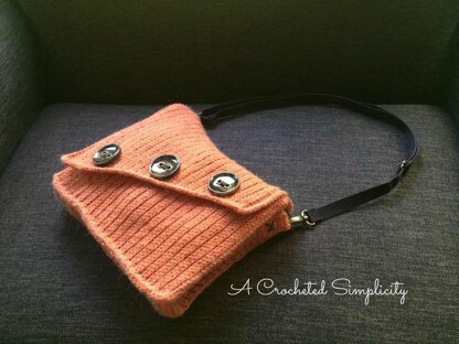 Knit-Look Asymmetrical Bag