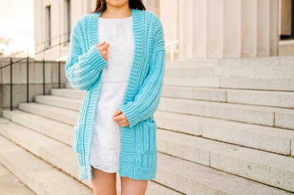 Ribbed Pocket Cardigan