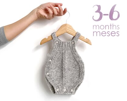 3-6 months - TWISTY Baby Knitted Romper Pattern