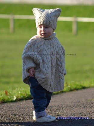 Vanilla Cloud Poncho and Hat Set