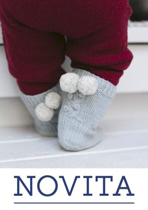 Snowberry Socks for Babies in Novita Baby Merino and Baby Merino Dream - Downloadable PDF