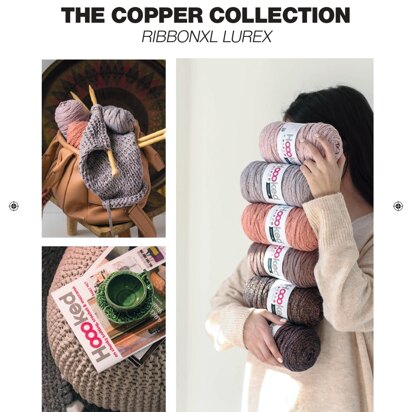 The Copper Collection in Hoooked Ribbon XL Lurex - LL01 - Downloadable PDF - knitting pattern