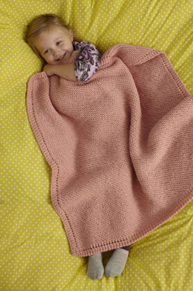 Sweet and Soft Baby Throw in Lion Brand Jiffy - 90413AD