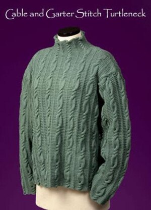 Cable and Garter Stitch Turtleneck #116