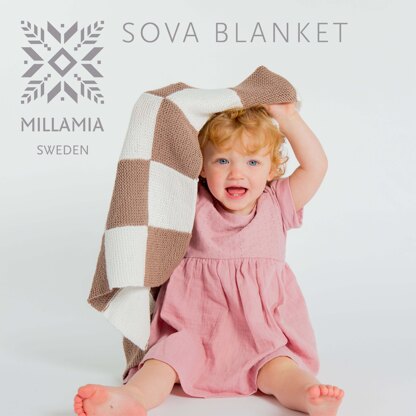 Sova Blanket - Afghan Knitting Pattern For Babies in MillaMia Naturally Baby Soft by MillaMia