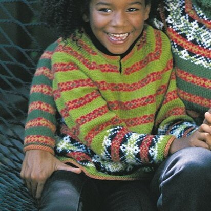 Child Fantastic Fair Isles Sweater in Patons Astra - Downloadable PDF