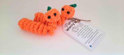 Pumpkin Worry Worm Crochet Pattern