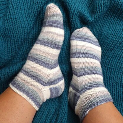 Toe Up Simple Socks No 1