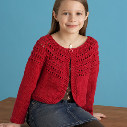 Fresh Picked Color 3/4 Sleeve Cardigan in Lion Brand Cotton-Ease - 70807B