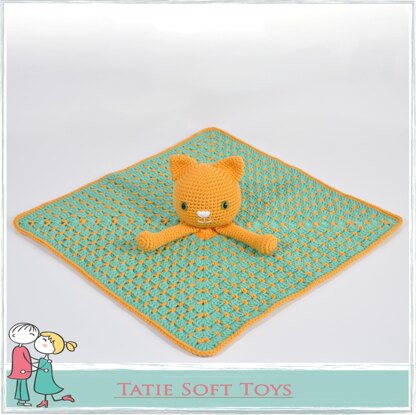 Crochet Lovey Pattern Blanket Ginger Kitty Cat Kitten Security Blanket Crochet Lovey Blanket Toy Blankie Baby Blanket Toy Crochet Comforter Snuggle