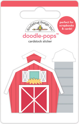 Doodlebug Doodle-Pops 3D Stickers - Red Barn