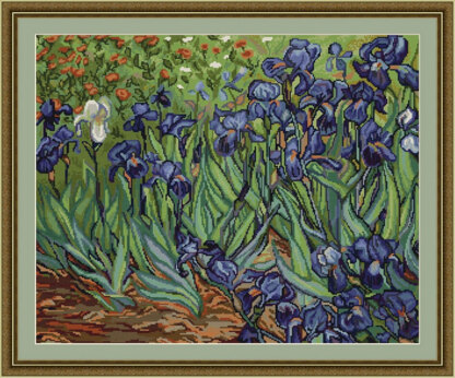 Luca-S Van Gogh Irises Petit Point Needlepoint Kit