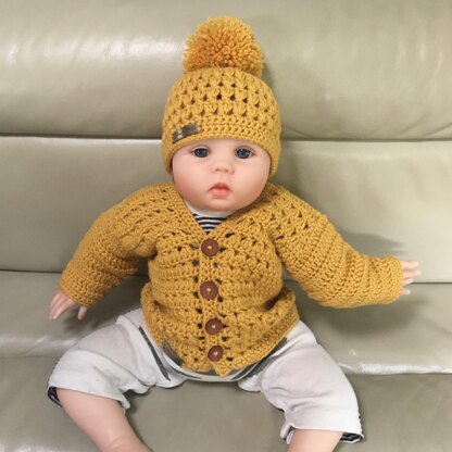 Sam Cardigan and Hat Set