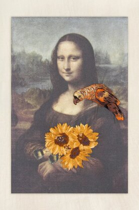 Inspired by Mona Lisa & Sunflowers, Leonardo Da Vinci & C. Maratti, Le Louvre, Embroidery Kit