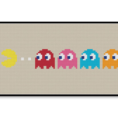 Pac Man - PDF Cross Stitch Pattern