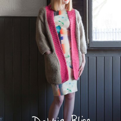 "Selene Jacket" - Jacket Knitting Pattern For Women in Debbie Bliss Roma - DBS027
