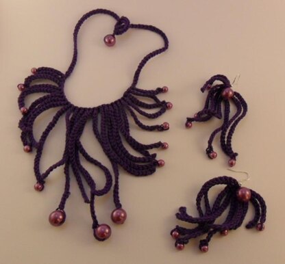 Fringe Parure: Necklace and Earrings