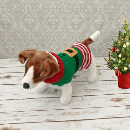 Elf Dog Sweater Crochet Pattern -485