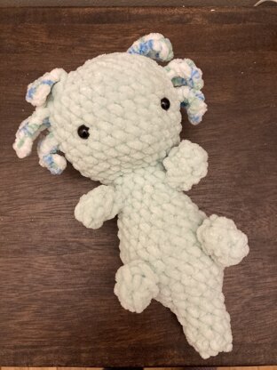 Amigurumi axolotl soft toy