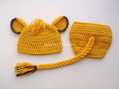 Simba Lion Baby Hat and Diaper Cover